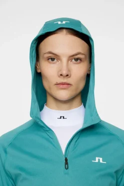 Agnes Quarter Zip Hood|J.Lindeberg Hot