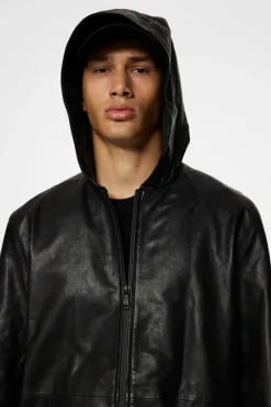 Hadley Leather Hoody Jacket|J.Lindeberg Online