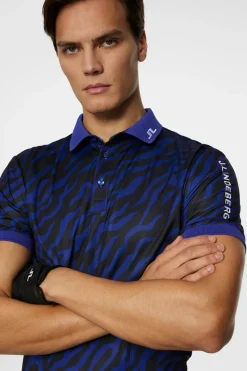 Tour Tech Print Polo|J.Lindeberg Sale
