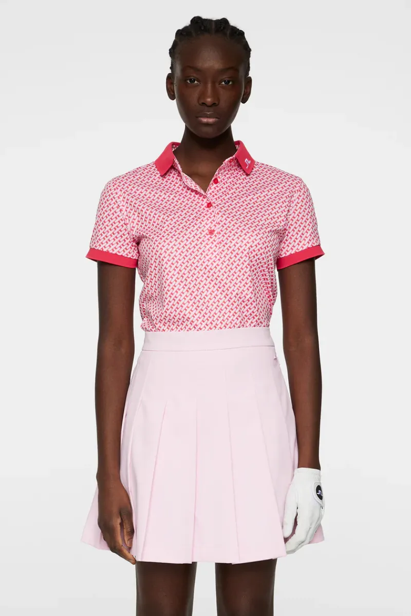 Tour Tech Print Polo|J.Lindeberg Outlet