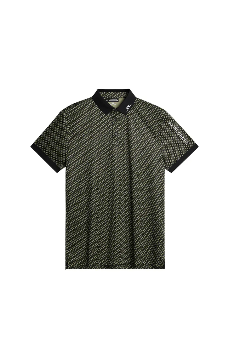 Tour Tech Print Polo|J.Lindeberg Hot