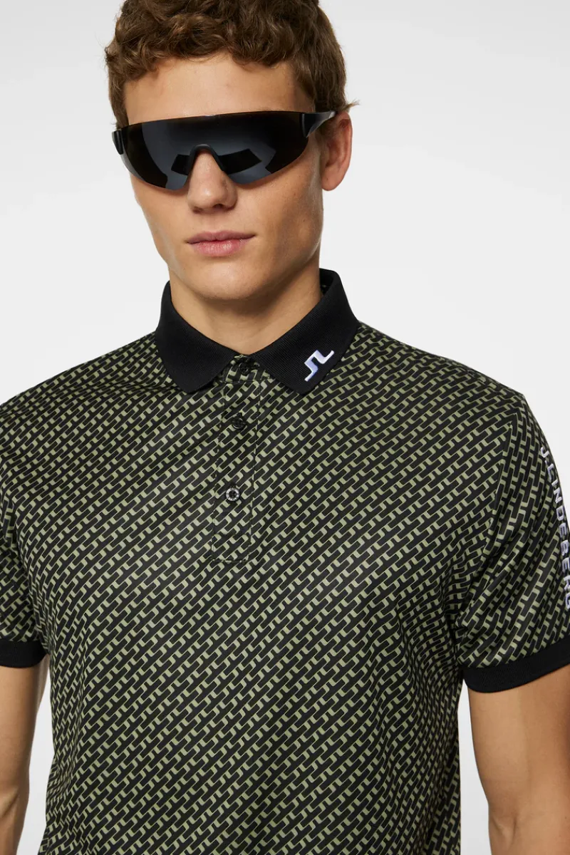 Tour Tech Print Polo|J.Lindeberg Hot
