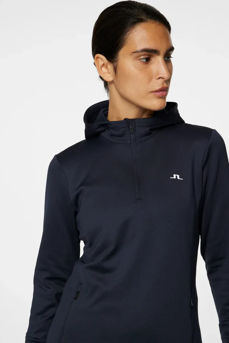 W Aerial Quarter Zip Hood|J.Lindeberg Hot