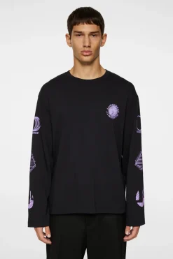 Walsh LS Print T-shirt|J.Lindeberg Discount