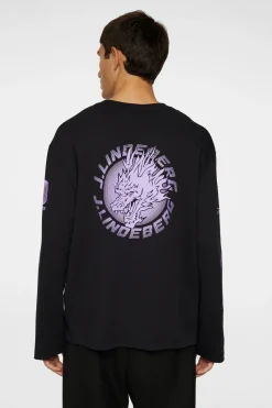 Walsh LS Print T-shirt|J.Lindeberg Discount