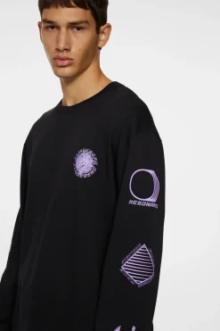 Walsh LS Print T-shirt|J.Lindeberg Discount